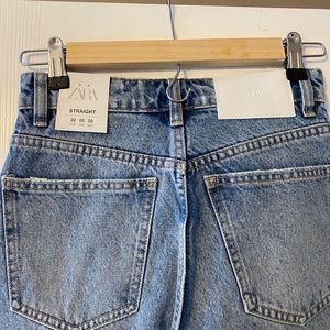 Zara Raw Hem Straight Jeans Size 0